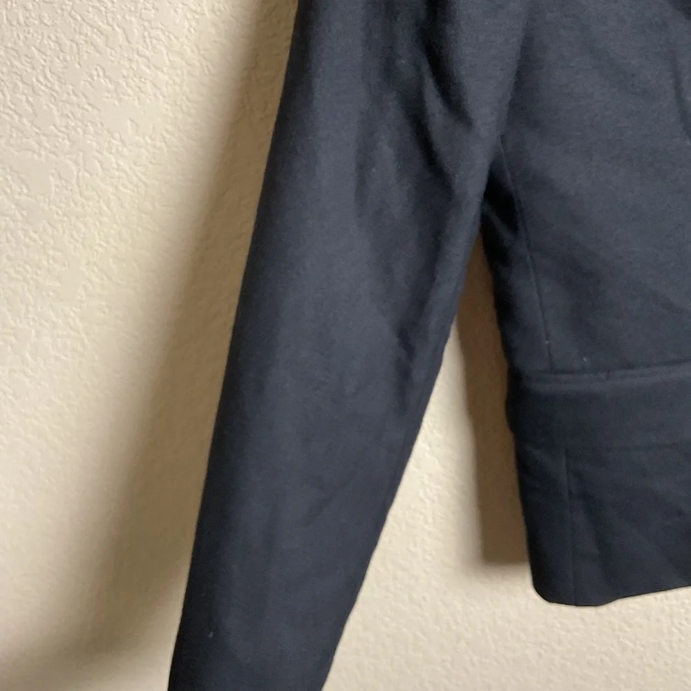 J. Crew Womens 6 Navy Blue Wool Blend Schoolboy‎ Blazer Career Professional